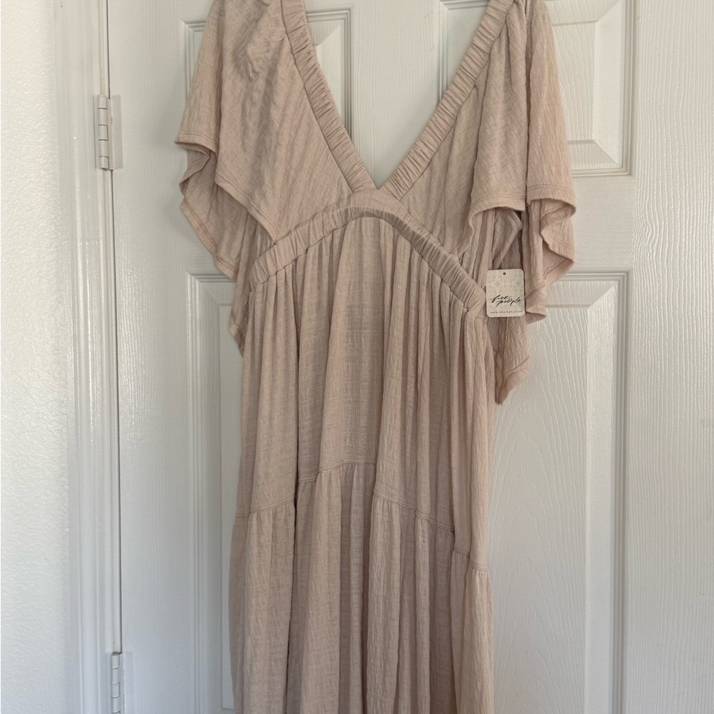 Free People Beige Blush Maxi Dress